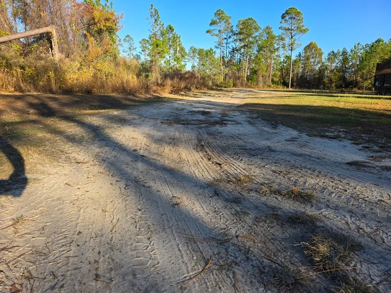 Crushed stone driveway installation in South Georgia