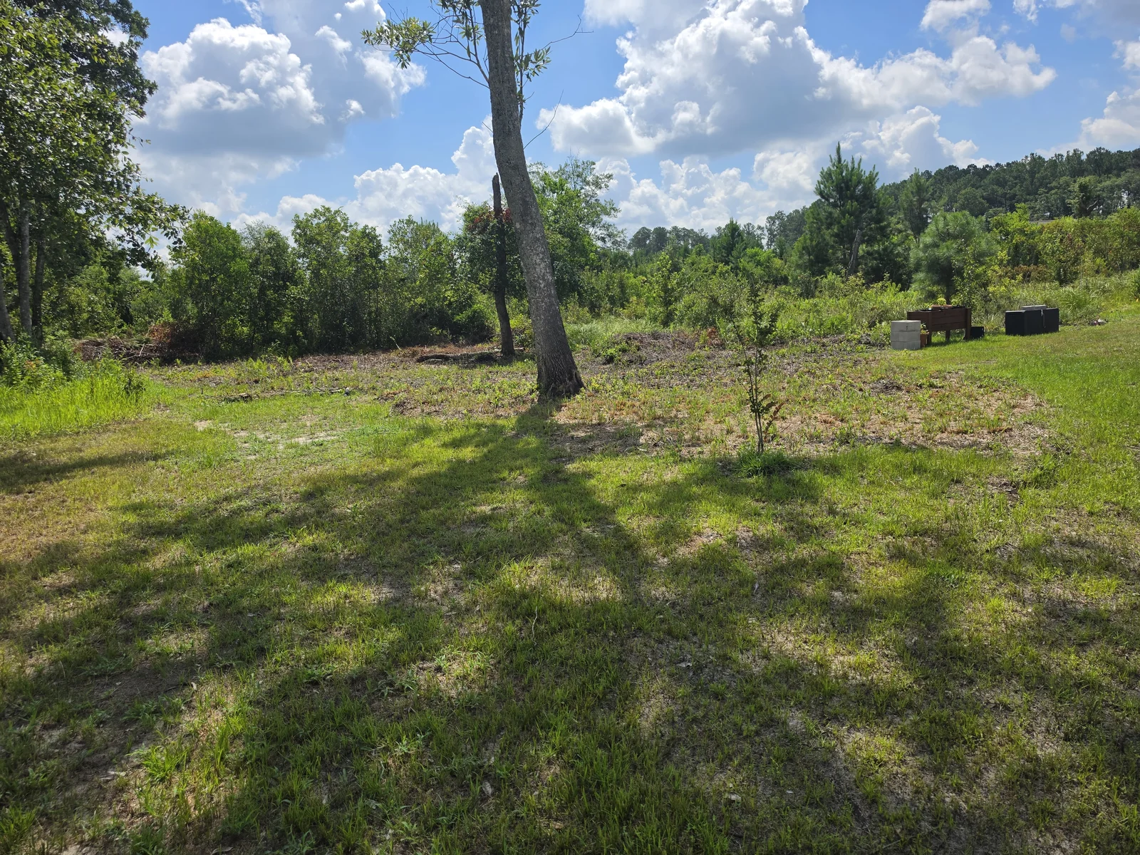 Heavy equipment backyard leveling and skid steer dirt grading in Lowndes County